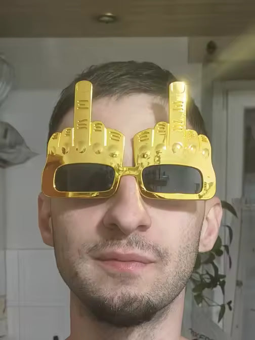 F**k Off Gold Glasses
