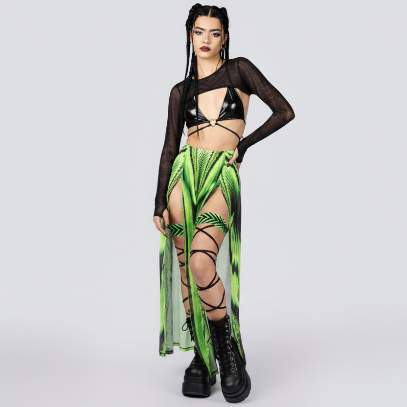 Acidia Maxi Skirt & Leg wraps
