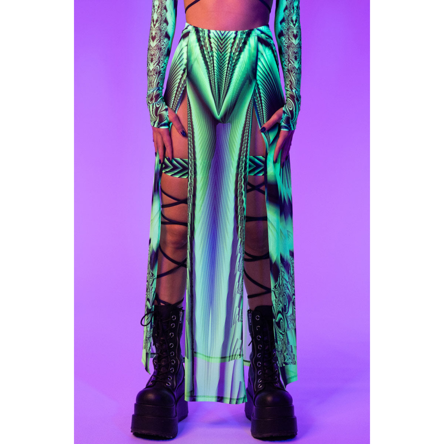 Acidia Maxi Skirt & Leg wraps