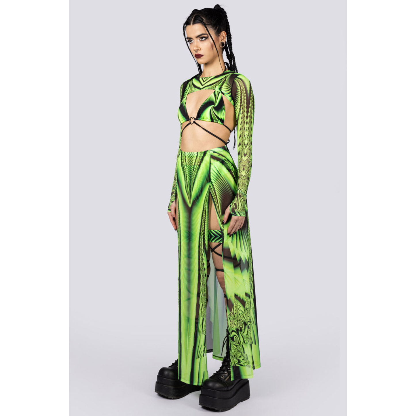 Acidia Maxi Skirt & Leg wraps