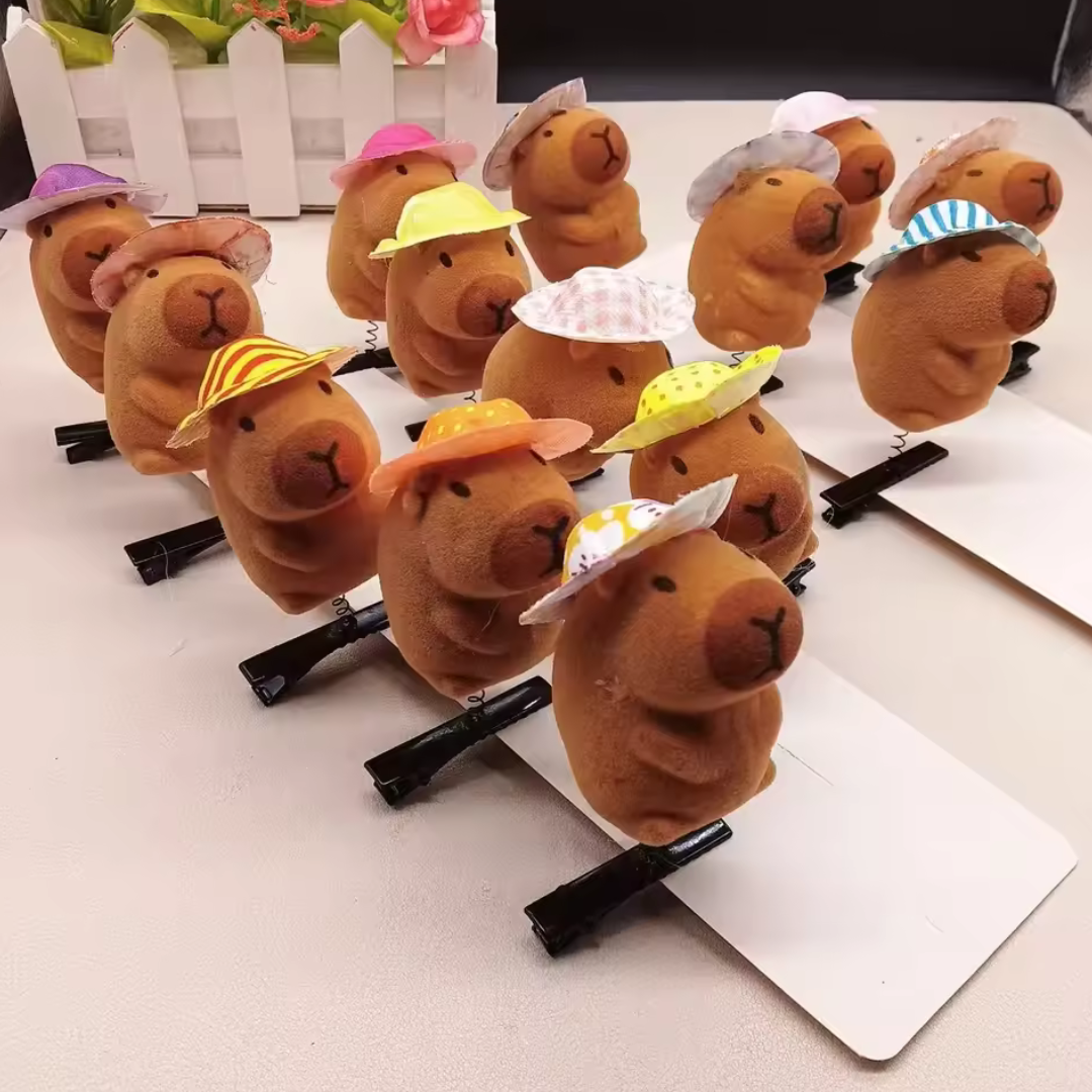 Capybara Hair clips 5pcs