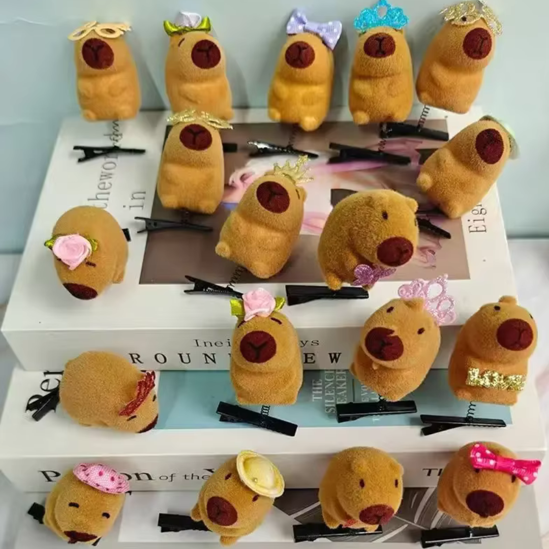 Capybara Hair clips 5pcs