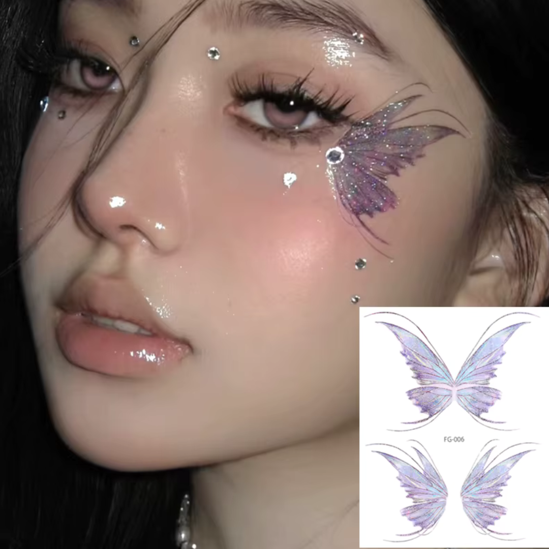 Fairy Glitter Butterfly Temporary Tattoo