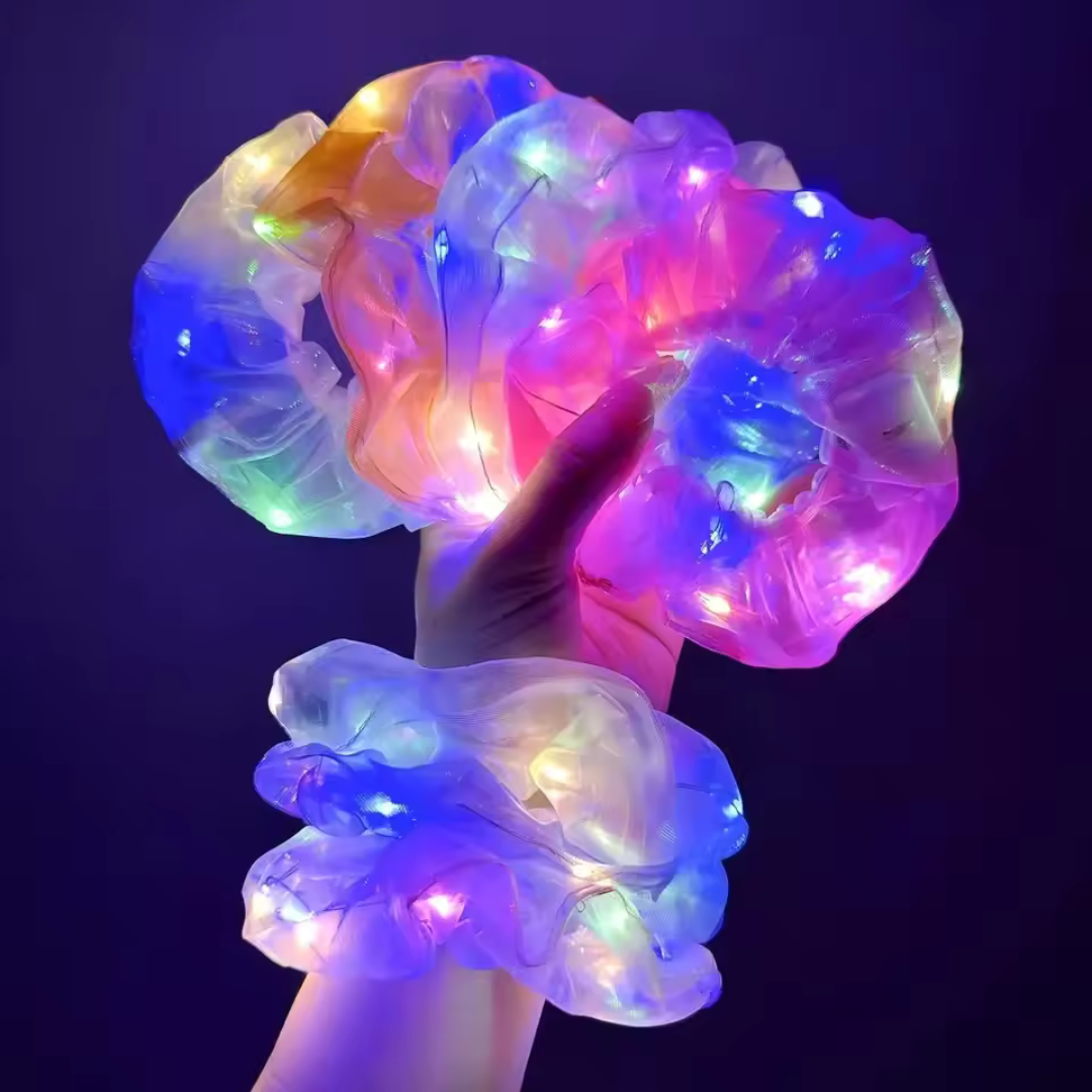 LED Light Up Hair Scrunchies 2pk